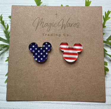 Stud USA Mouse Earrings